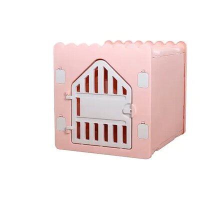 Plastic cat house - pink color