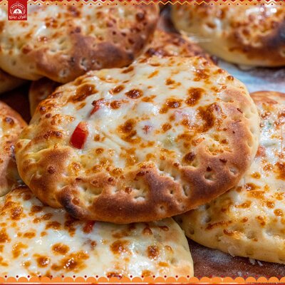 Cheese and vegetable manakish