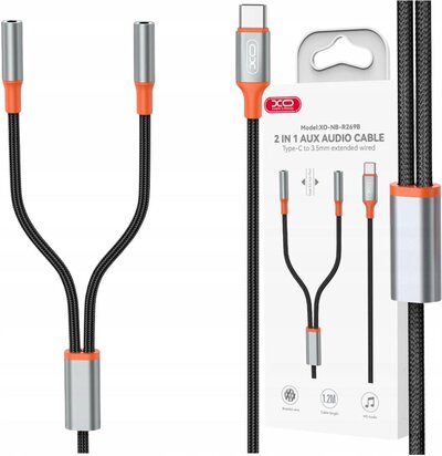 2-in-1 AUX audio cable XO_NB-R269B