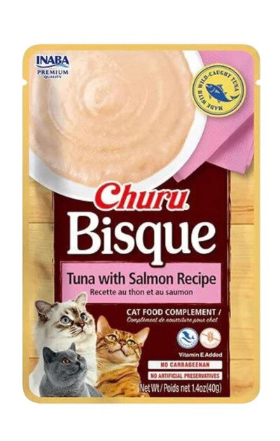 Churu Bisque treat with tuna and salmon flavor