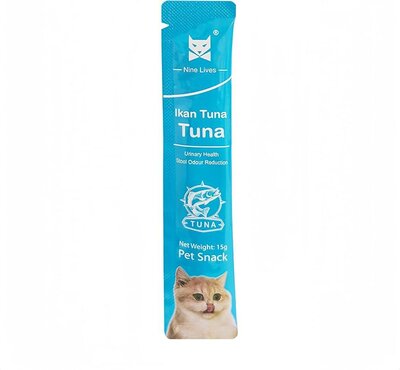 Nine Lives treat with tuna flavor