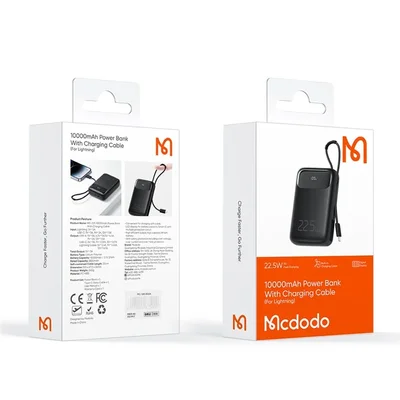 10k power bank with Type-C cable