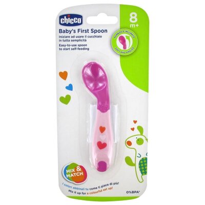 Silicone eating spoon (girls) +8M