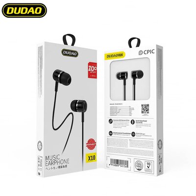DUDAO AUX wired headset, black
