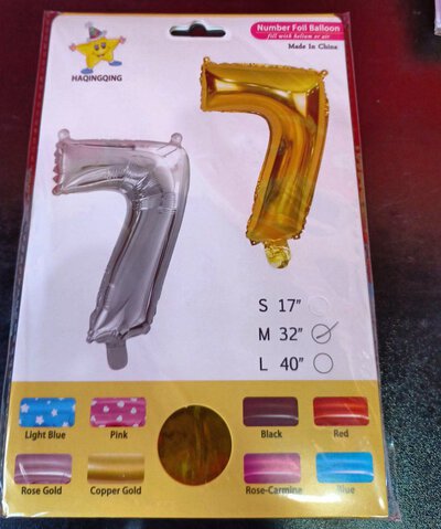 Birthday balloons, number 7 D.75227