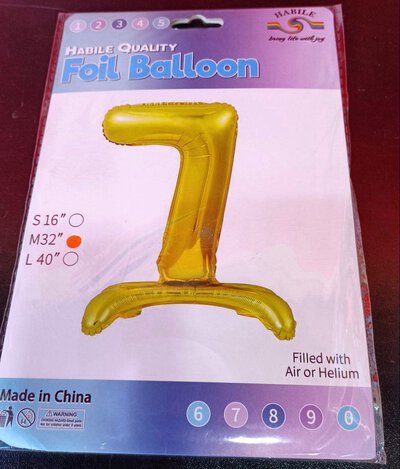 Birthday balloons, number 7 D.8963