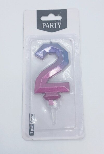 Number 2 birthday candle D2062