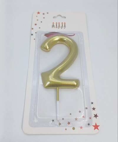 Number 2 birthday candle D2057