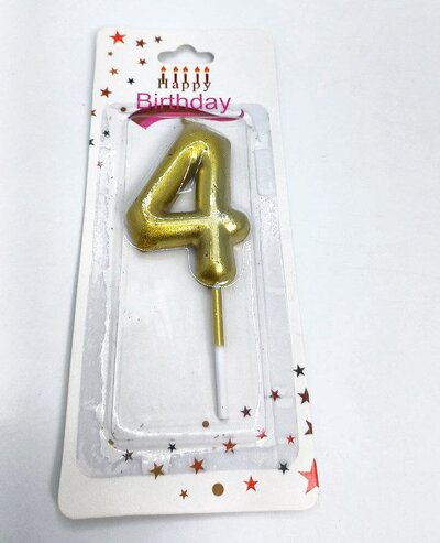 Number 4 birthday candle D2059