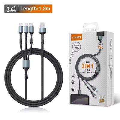 LDNIO 3-in-1 Charging Cable