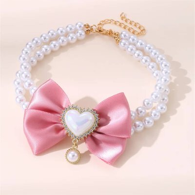 Bow collar pink