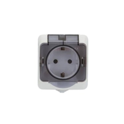 Single socket with cover