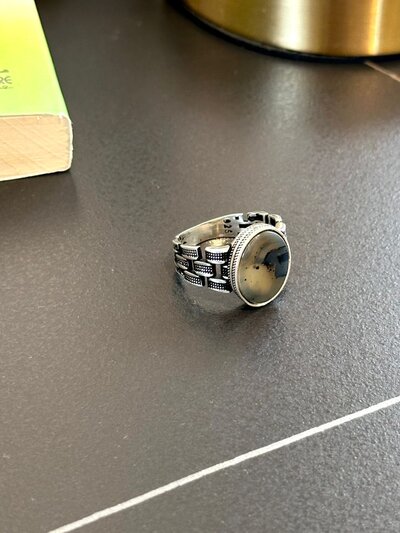 Men's silver ring