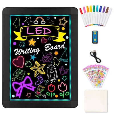 Colored light-up drawing board