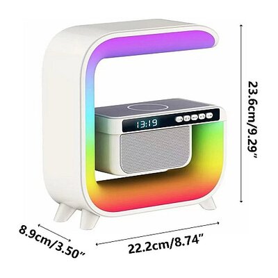 Wireless charging alarm clock speaker
