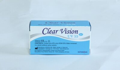 Clear contact lenses