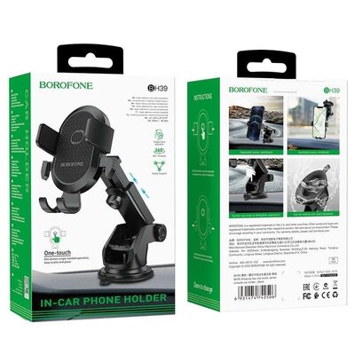 Car phone holder - Borofone - Black