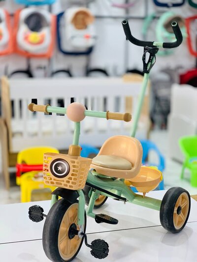 Tricycle with handlebar - green color