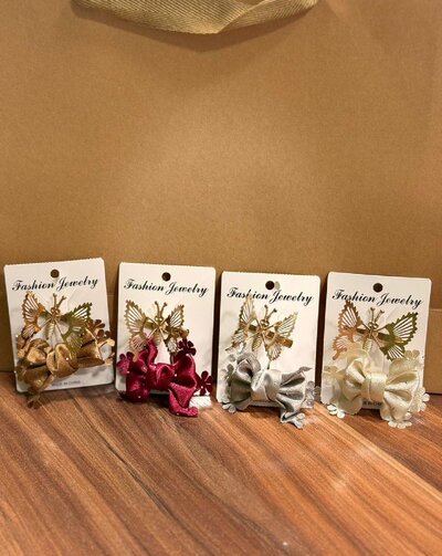 Butterfly hair clip - red