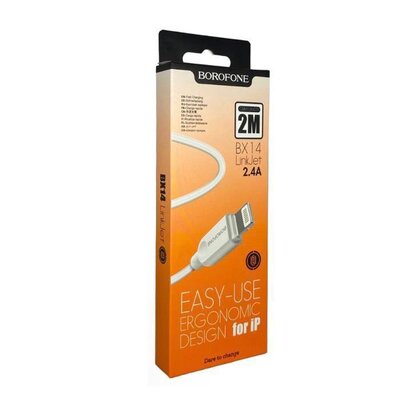 Borofone BX14 LinkJet Lightning Charging and Data Transfer Cable.