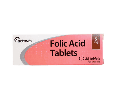 Folic Acid 5 mg food supplement - strip