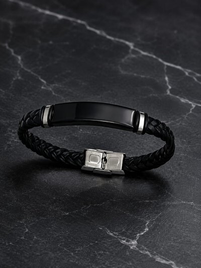 Men's leather bracelet
