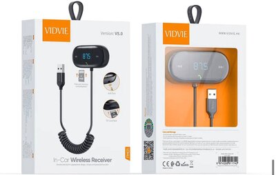 VIDVIE FM01 – جهاز إرسال FM بلوتوث للسيارة