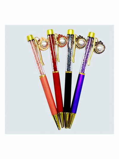 Zeina pearl pen - red