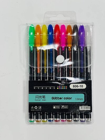 Glitter gel pens - 10 colors