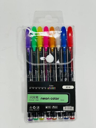 Glitter gel pens - 8 colors