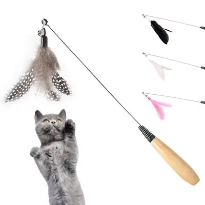 Cat teaser toy - white