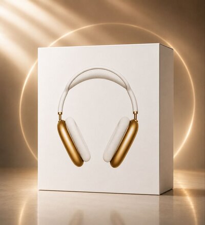 Apple AirPods Max Headphones in White and Gold