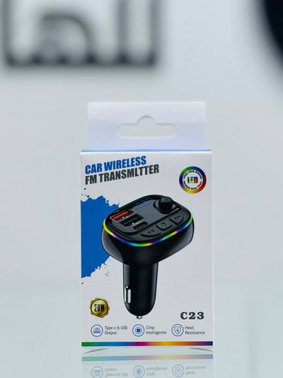 Car charger and audio player - black