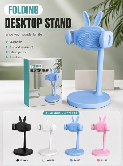 Folding Phone Stand - Black
