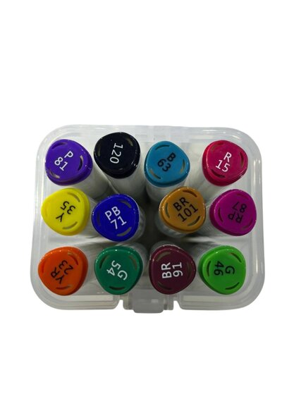 Calligraphy Markers 12 Colors Double T-1780