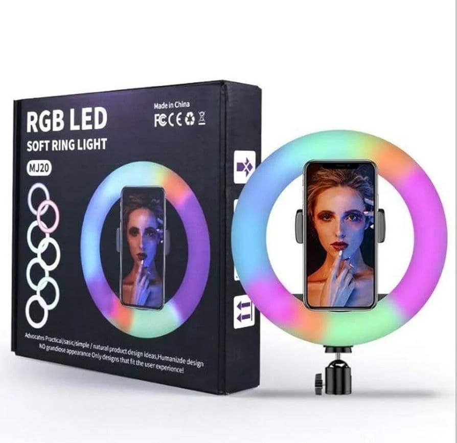 Ring light, multicolor, 20MJ diameter with stand