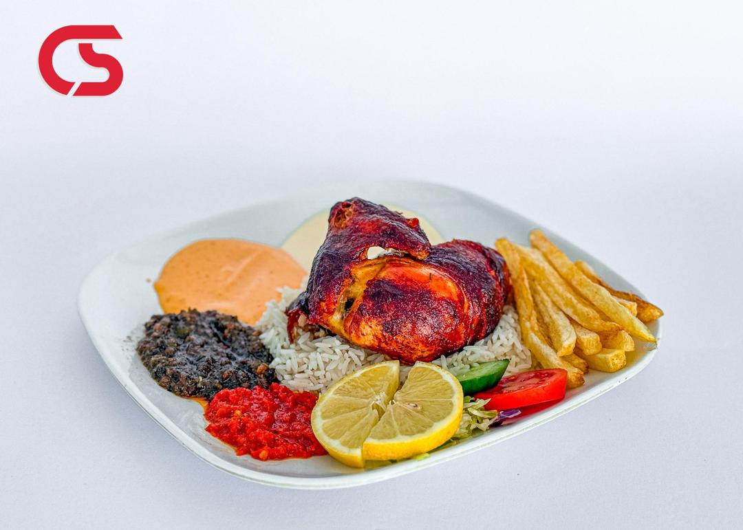 Quarter roasted chicken meal