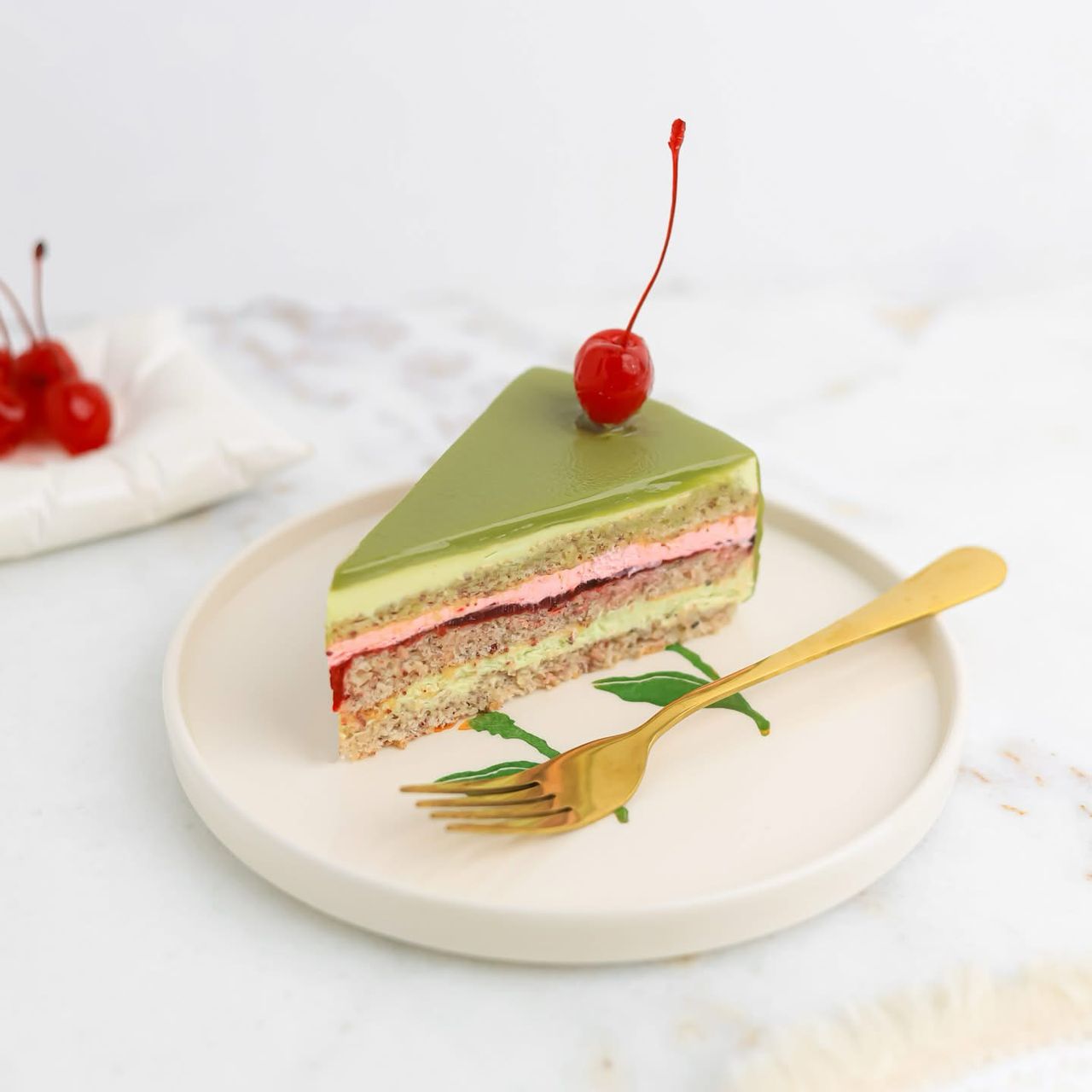 Pistachio and Cherry Cake