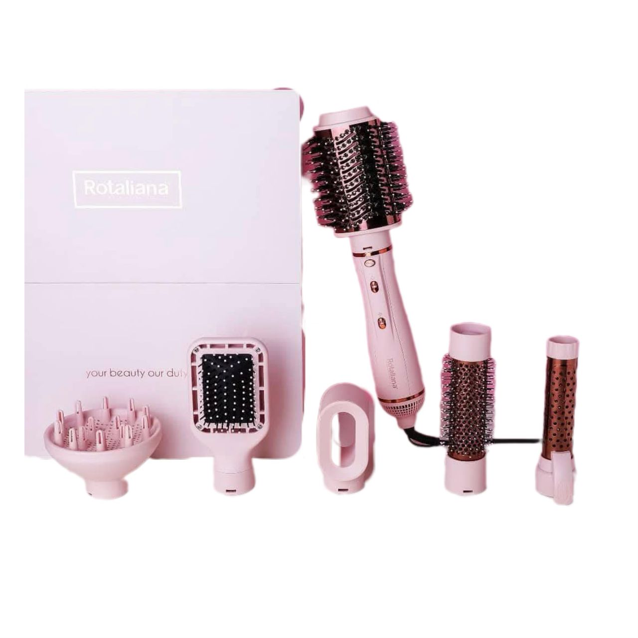 Complete hair dryer and styler set from the European company Rotaliana