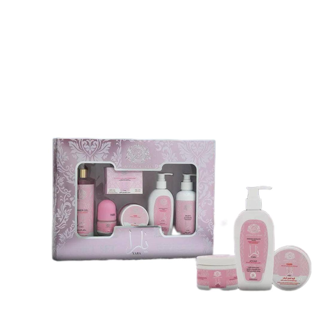 Amiret Al Arab Skincare and Body Care Set with Yara Perfume
