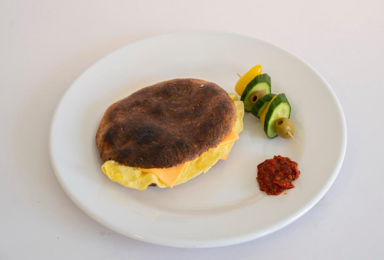 Tan Bread Omelette and Cheese