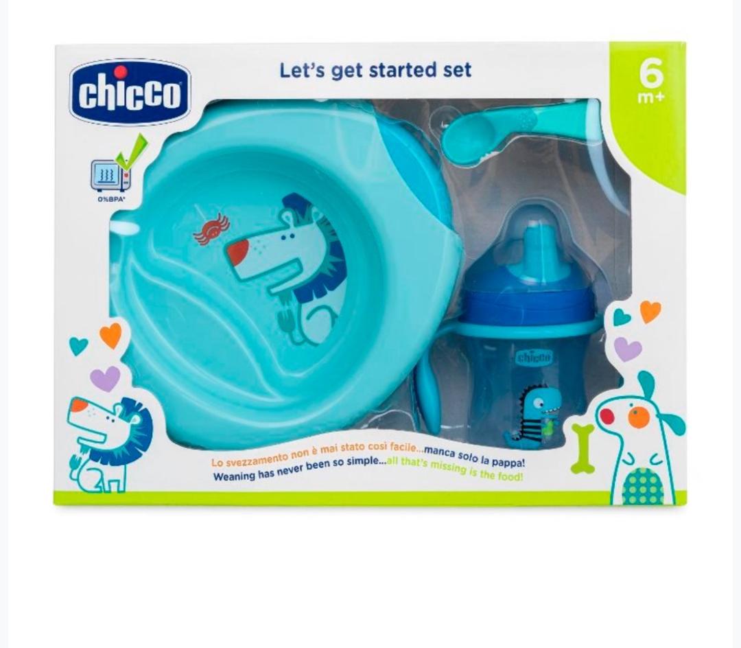 Chicco plate and cup set for boys