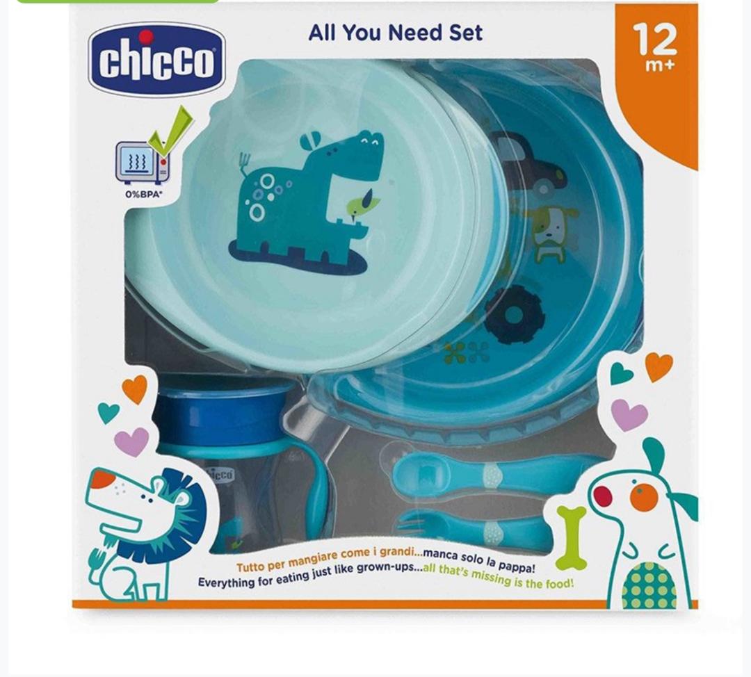 Chicco plate and cup set for boys