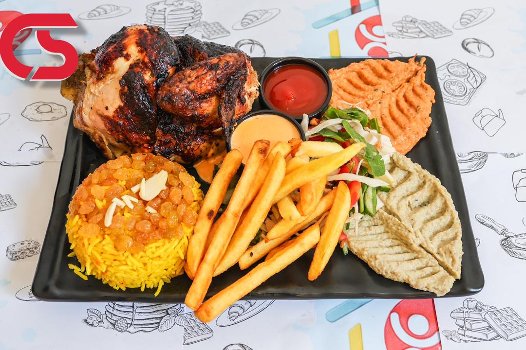 National half roasted chicken meal