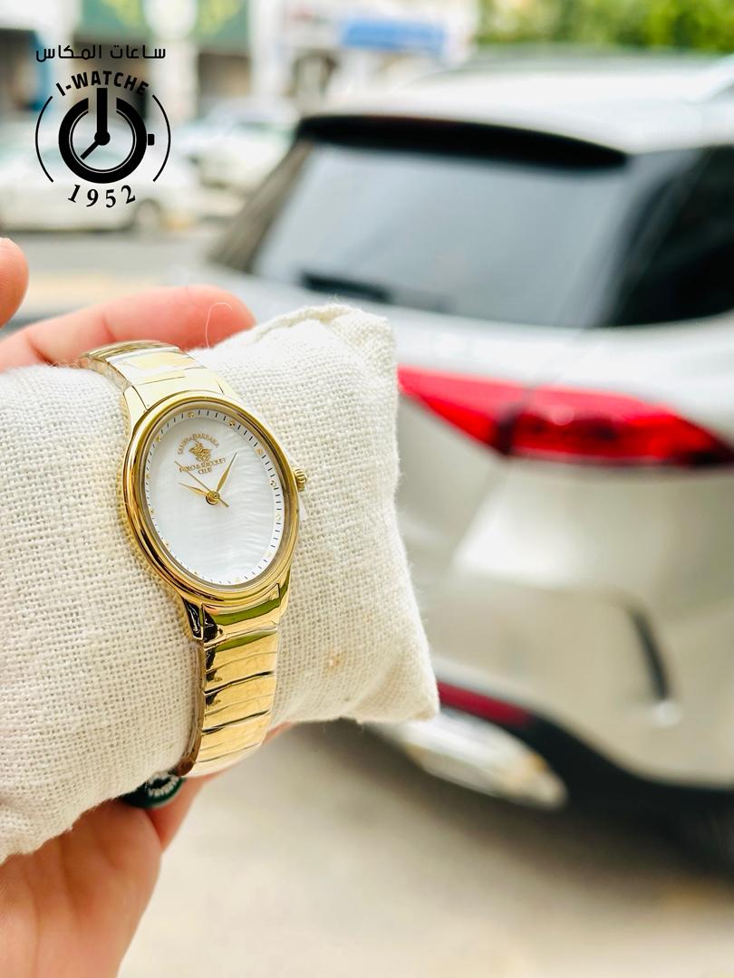 Original Polo watch in white and gold