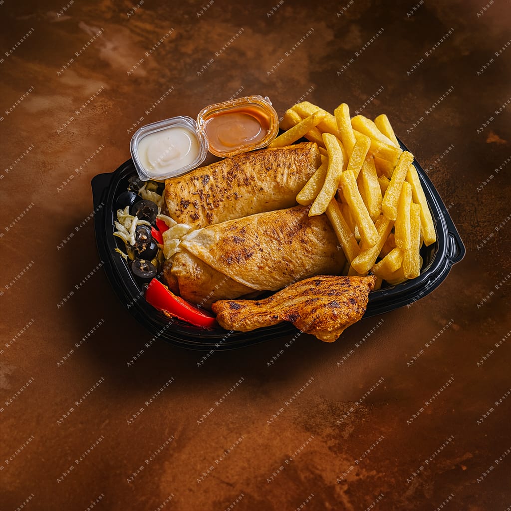 Sandwich Plate Escalope with Pie