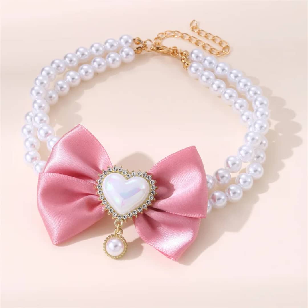 Bow collar pink