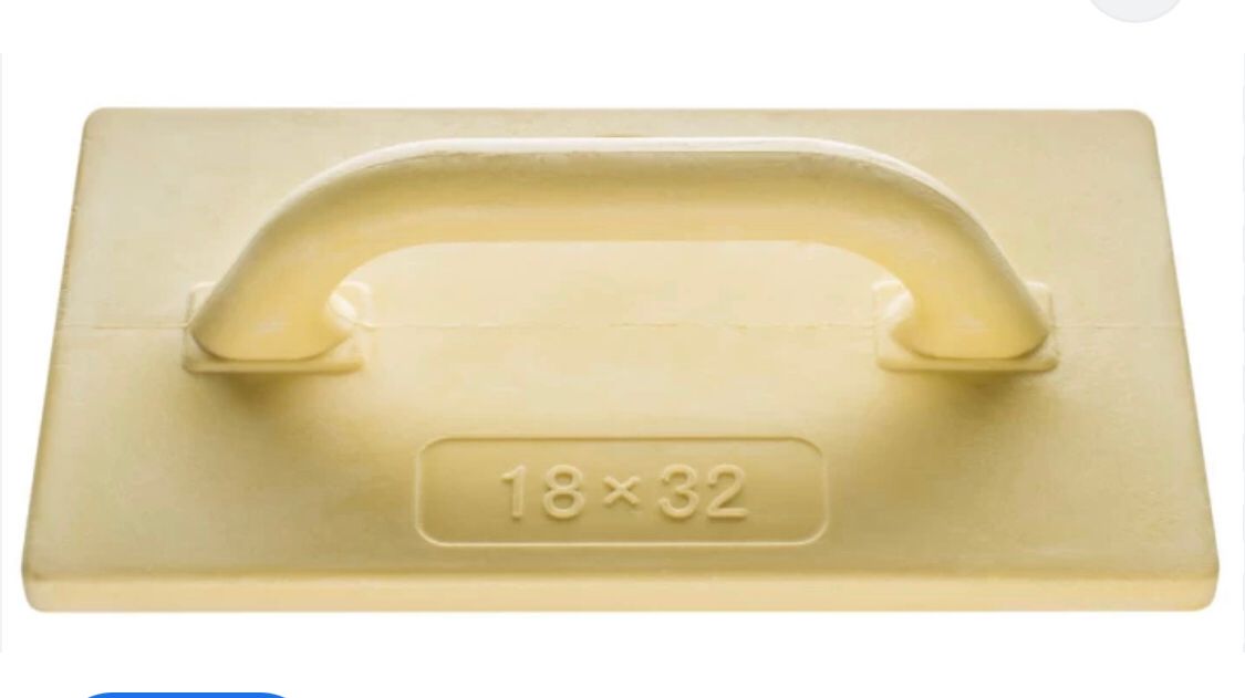 Yellow plastering trowel