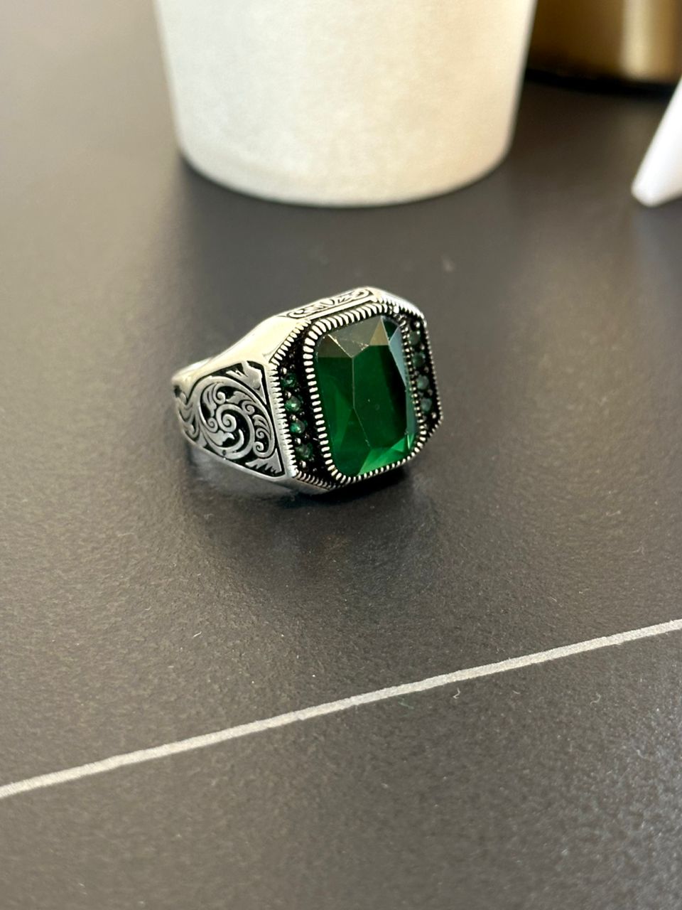 Men's silver ring