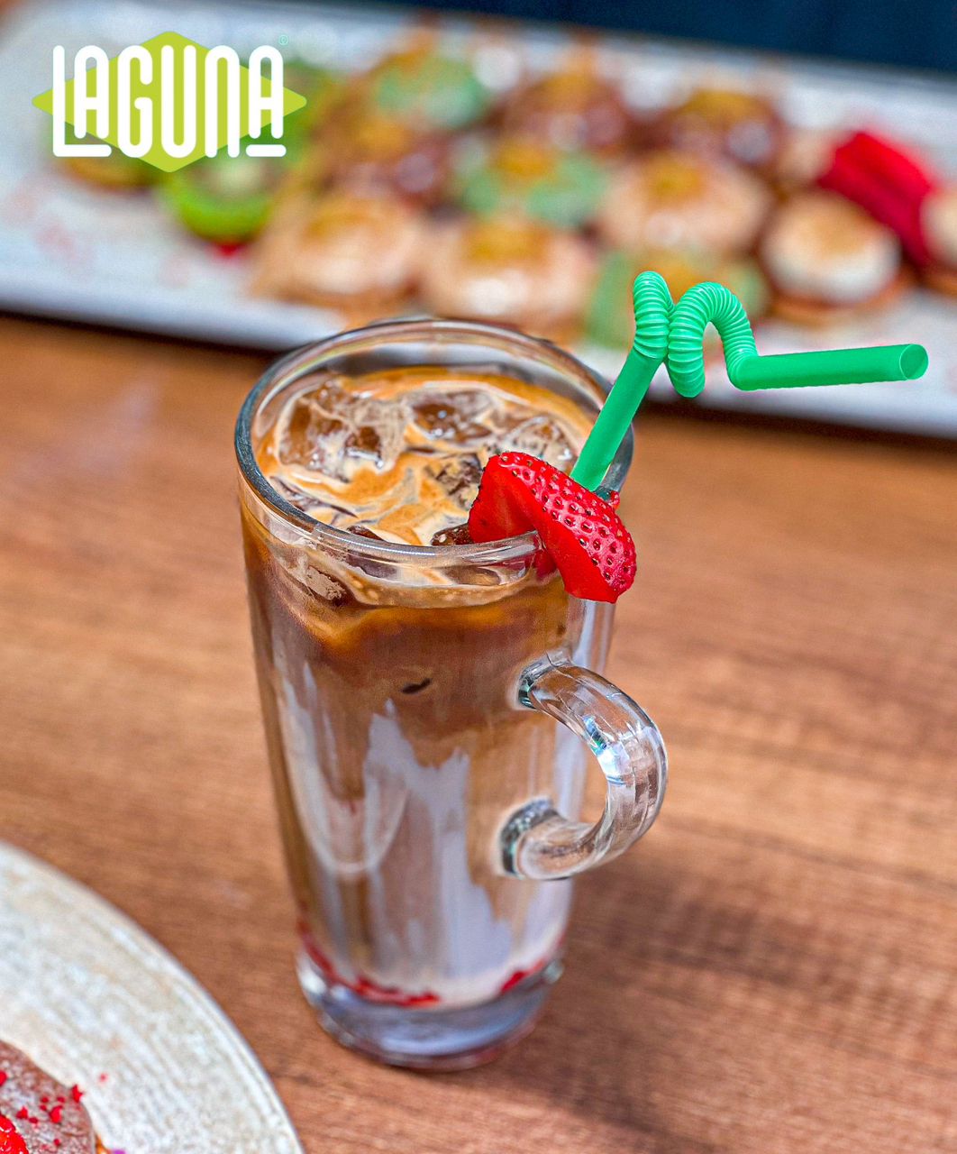 Strawberry ice coffee